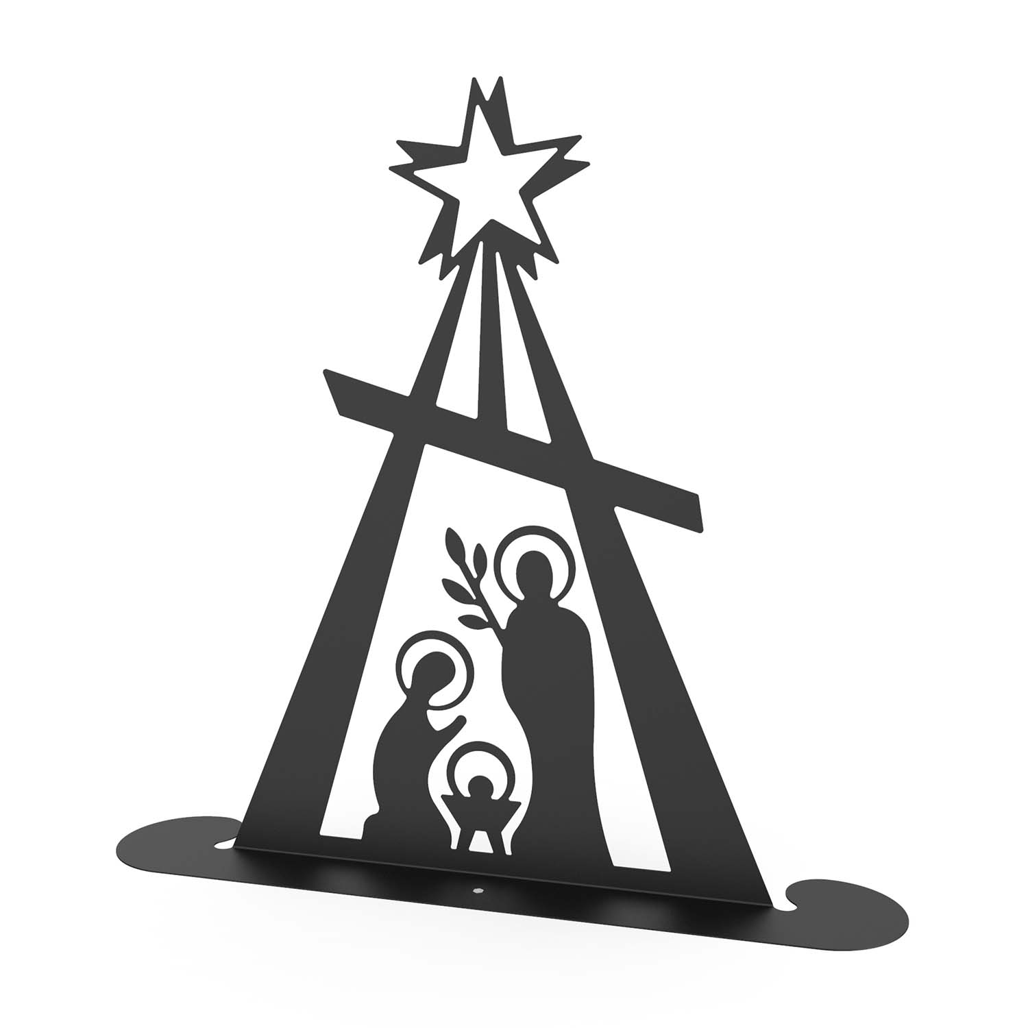 Aufsteller Weihnachtskrippe, pulverbeschichteter Stahl, Höhe 100 cm