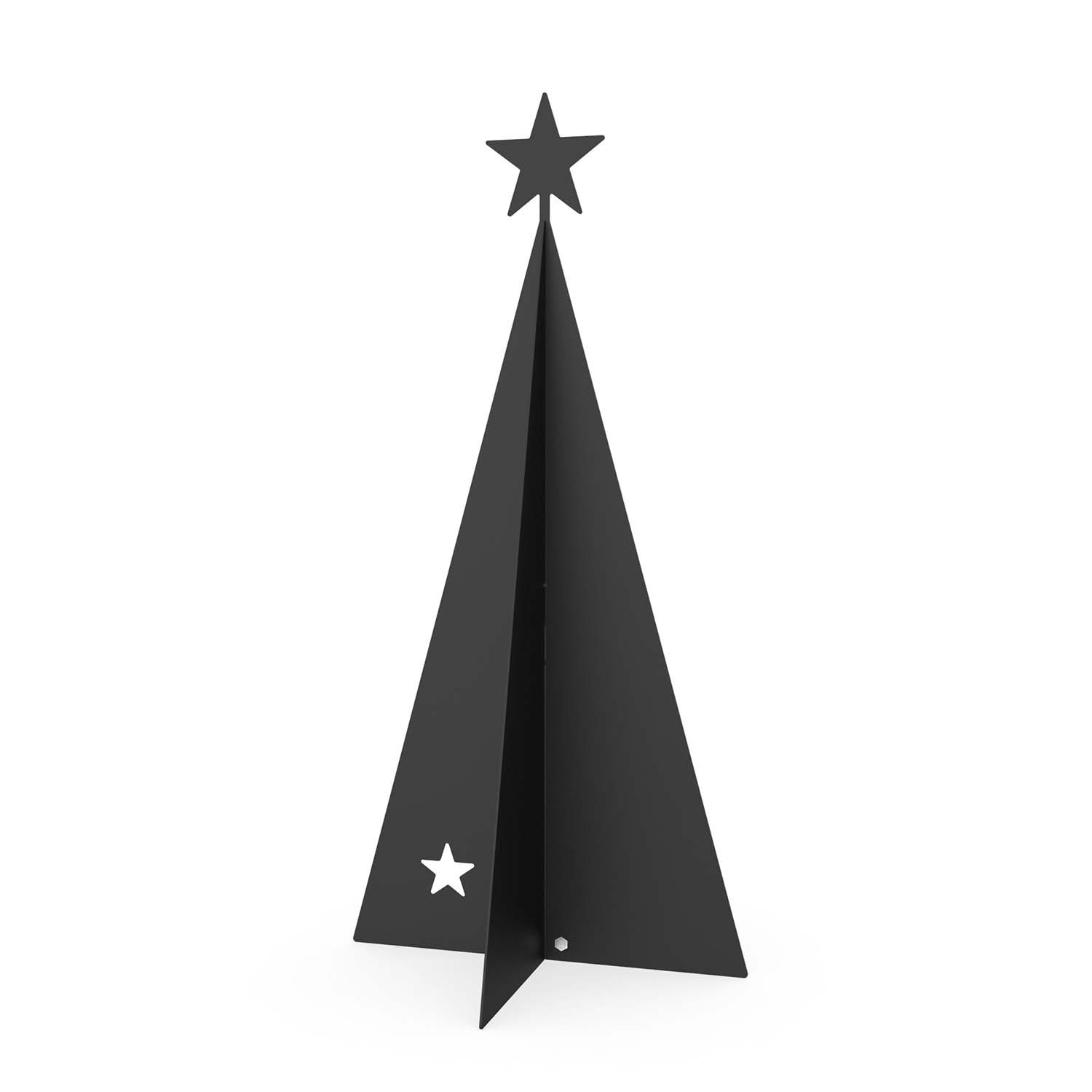 Weihnachtsbaum mit Stern Dekoelement aus Stahl, pulverbeschichtet, steckbar, Höhe 77 cm Weihnachtsbäume Produktbild Weihnachtsbaum mit Stern Dekoelement aus Stahl, pulverbeschichtet, steckbar, Höhe 77 cm