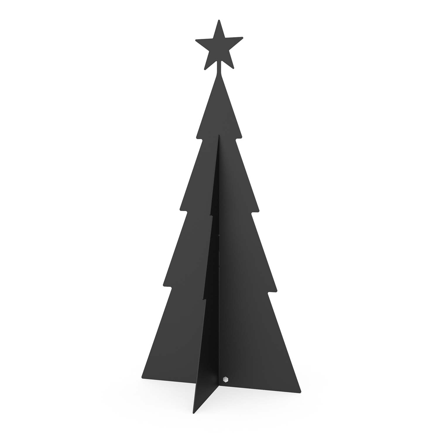 Weihnachtsbaum mit Stern Dekoelement aus Stahl, pulverbeschichtet, steckbar, Höhe 80,5 cm Weihnachtsbäume Produktbild Weihnachtsbaum mit Stern Dekoelement aus Stahl, pulverbeschichtet, steckbar, Höhe 80,5 cm