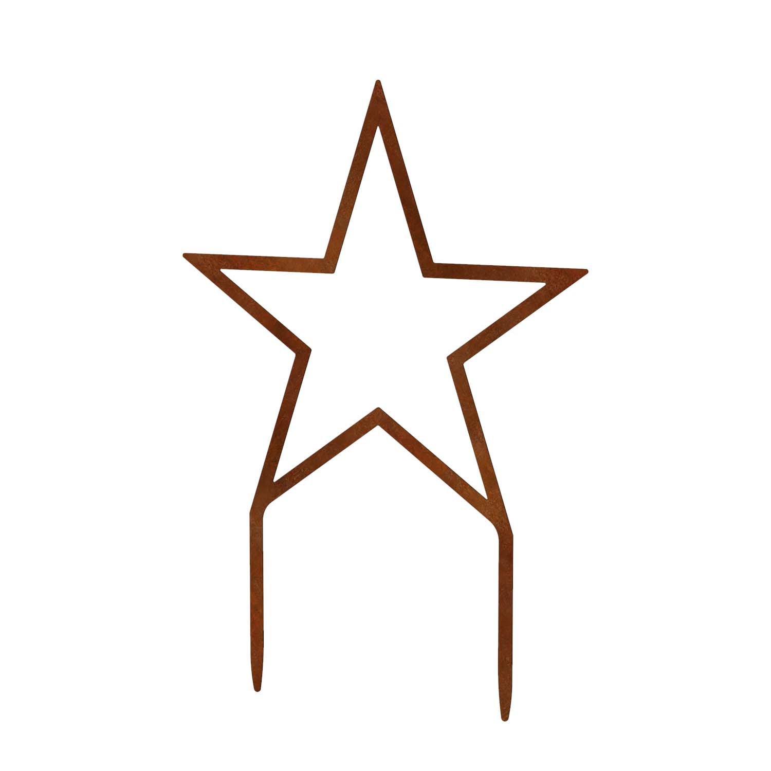 Gartenstecker Stern aus Cortenstahl, 60 x 85 cm, steckbar