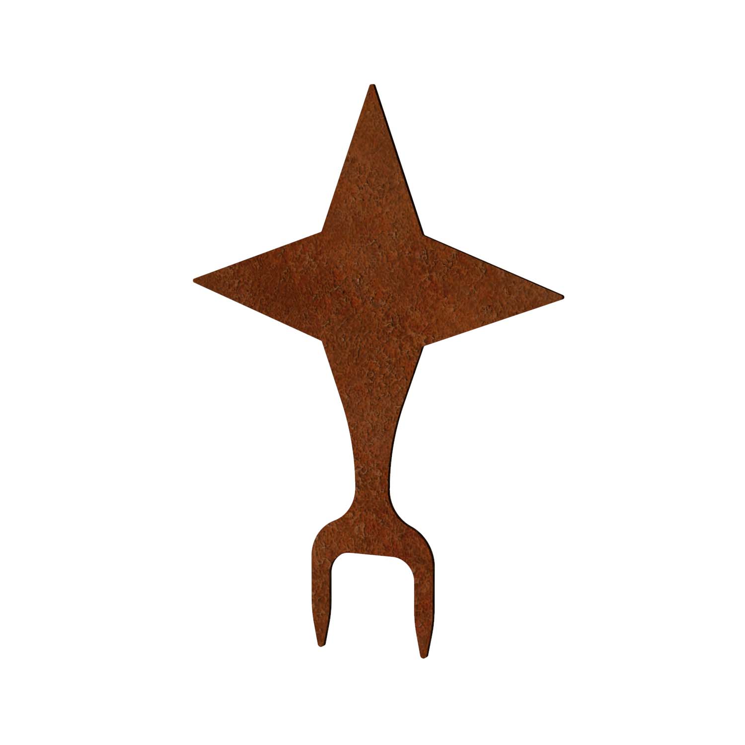 Gartenstecker Stern aus Cortenstahl, 15 x 22,5 cm, steckbar