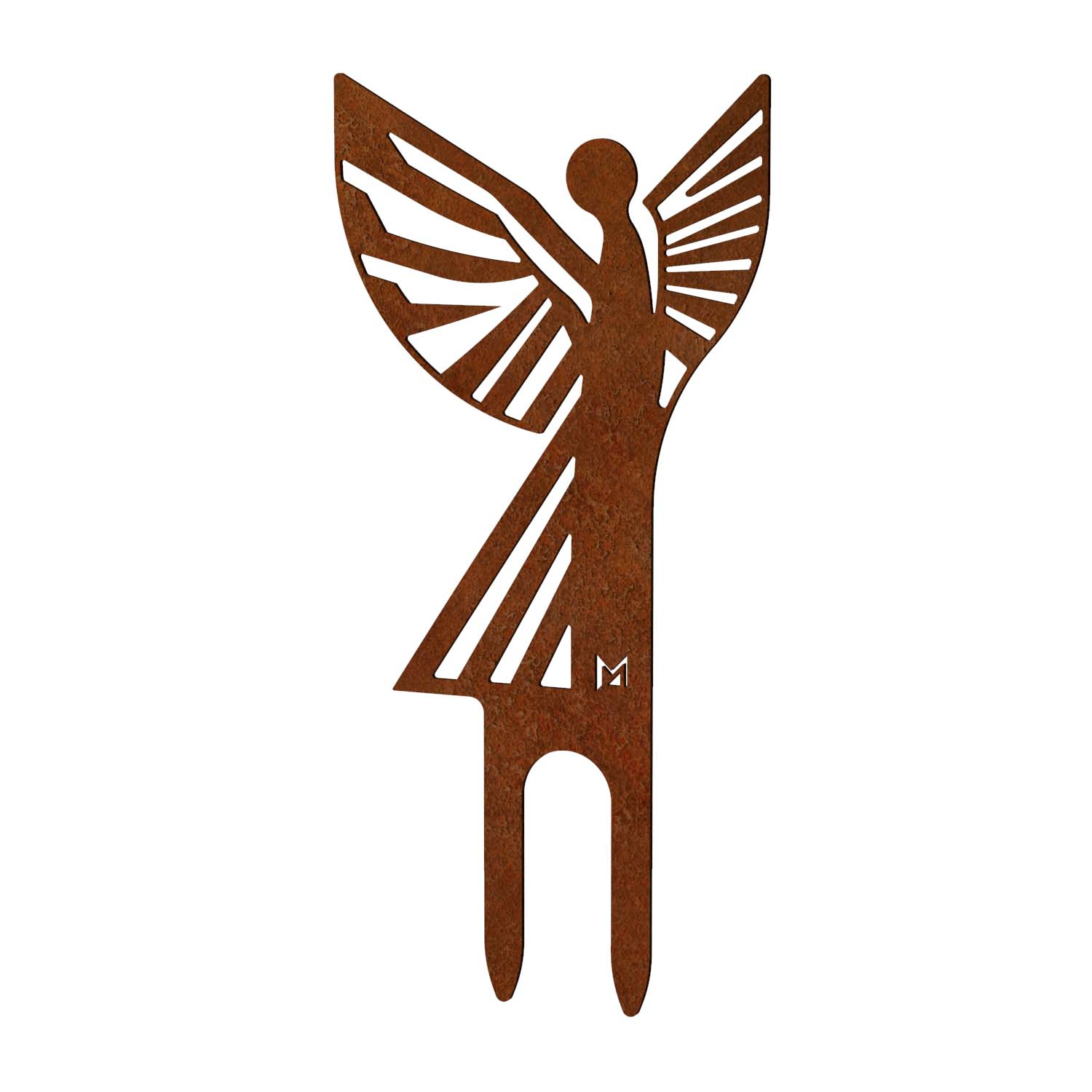 Gartenstecker Weihnachtsengel aus Cortenstahl, 15 x 30 cm, steckbar